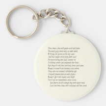 Sonnet # 5 by William Shakespeare Keychains