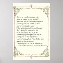 Sonnet # 6 by William Shakespeare Print