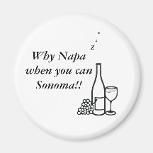 Sonoma Valley wine lovers Magnets