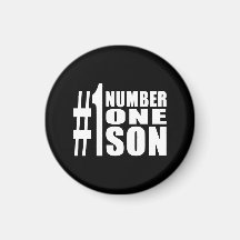 Sons Birthdays Gifts : Number One Son Refrigerator Magnets