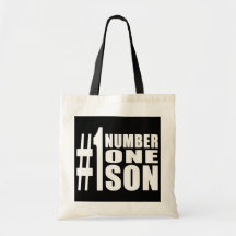 Sons Birthdays Gifts : Number One Son Tote Bag