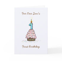 Son's First Birthday Greeting Cards