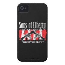 Sons of Liberty LIBERTY OR DEATH iPhone Case iPhone 4 Covers