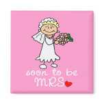 Soon to be MRS CUTE Stick Bride magnets