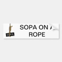 SOPA On A Rope Bumper Sticker