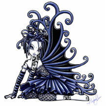 Sophia Cute Blue Tattoo Fairy Photo Sculptures