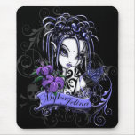 Sophia Purple Lilly Gothic Tattoo Faery Butterfly Mouse Pads