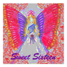 Sophisticated Angelic S-16 Rainbow Invitation