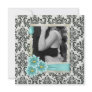 Sophisticated Damask Photo Wedding Invitation