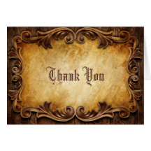 Sophisticated Elegant   vintage wedding thankyou Card