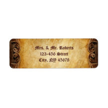 Sophisticated Elegant  western vintage wedding Return Address Label