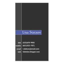 Sophisticated Grey and Periwinkle Business Card Template