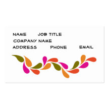 sophisticated hot leaves business card
