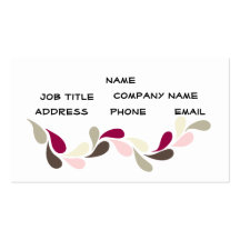 sophisticated leaves business card