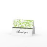 Sophisticated Lime Swirls Thank You Card