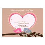 Sophisticated Love Birds Wedding RSVP Cards Invites