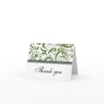 Sophisticated Sage Swirls Thank You Card