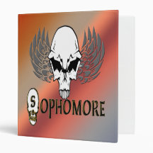 Sophomore - Skull Wings  Binder