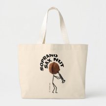 Soprano Sax Nut Tote Bags