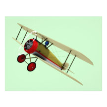 Sopwith Camel and Pilot Letterhead Template