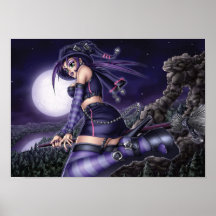 Sorcière d'Anime de Goth Poster