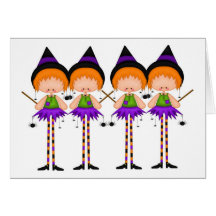 Sorcières de Halloween Cartes De Vœux