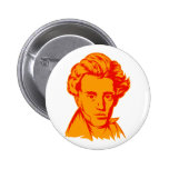 Soren Kierkegaard philosophy existentialist portra Pinback Button