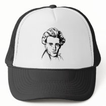 Soren Kierkegaard philosophy existentialist portra Trucker Hats