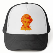 Soren Kierkegaard philosophy existentialist portra Trucker Hats