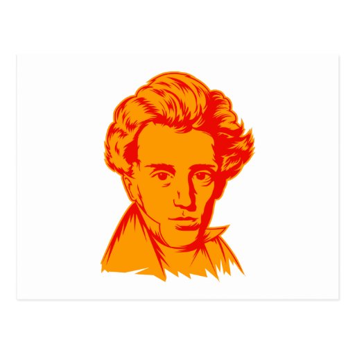 Soren Kierkegaard philosophy existentialist portra Postcards
