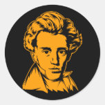Soren Kierkegaard philosophy existentialist portra Sticker