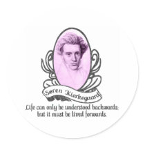 Søren Kierkegaard Round Stickers