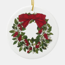 Sorrel /Poinsettia Wreath Ornaments