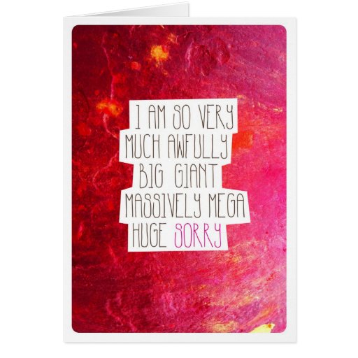 Sorry apologize to you friend card