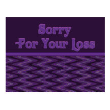 Sorry for your loss post card