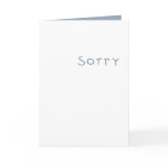 sorry grey Card