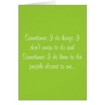 Sorry I puked on you Greeting Cards