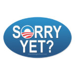 Sorry Yet? Anti Obama -- Nobama Oval Stickers