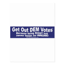 Sortez les votes de DEM - chemises, peaux, et plus Carte Postale