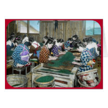 Sorting the Rolled Tea (circa 1902) Greeting Cards