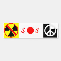 SOS Japan Bumper Stickers