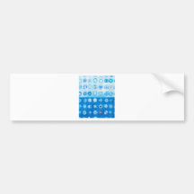 Soucoupes bleues (peinture abstraite de motif) adhésif pour voiture