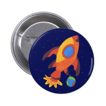 Soufflez le bouton de bateau de Rocket Pin's
