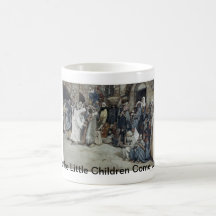 Souffrez les petits enfants viennent à moi tasses à café