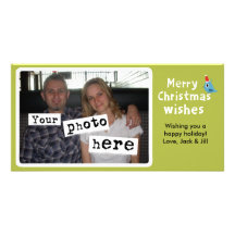 Souhaits de Joyeux Noël Carte Avec Photo