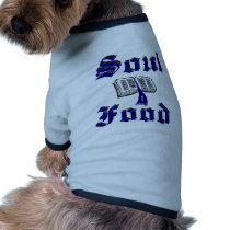 Soulfood Dark Blue Design Doggie T Shirt