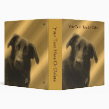 Soulful Eyes Black Lab Mix Dog Binder
