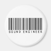 Sound Engineer Bar Code Fridge Magnets