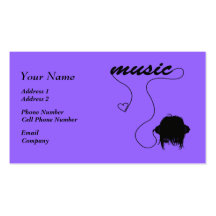 Sound of Music Business Card Template