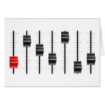 Sound or video control board Sliders or faders Card